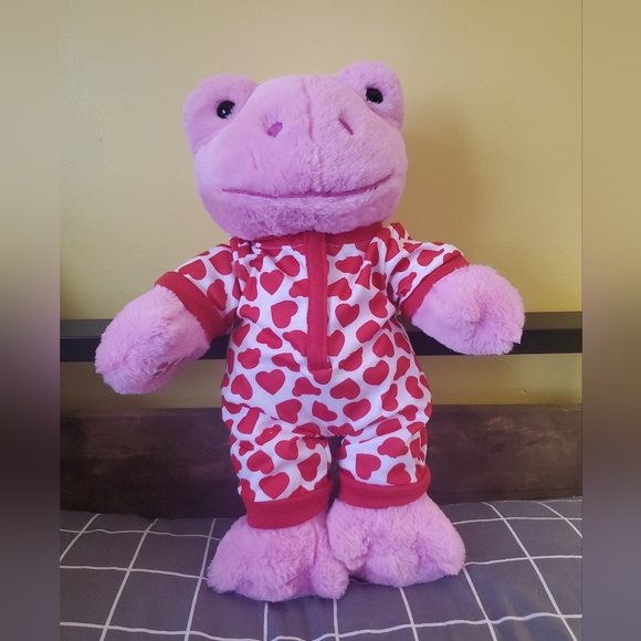 Build A Bear Pink Spring Frog with Heart Sleeper NWT - Picture 1 of 4